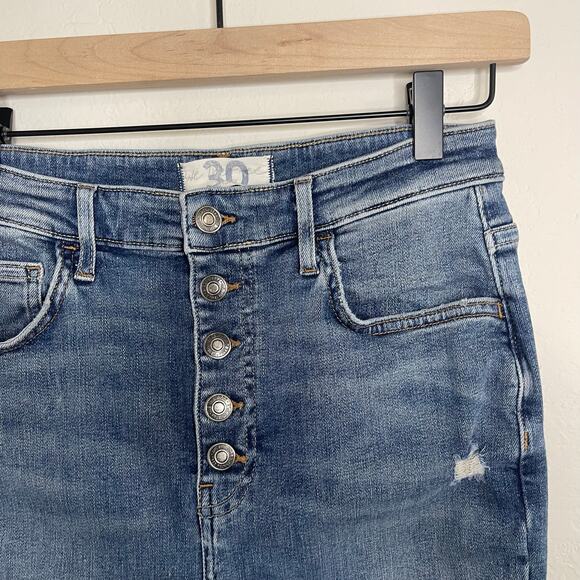 We the Free Sabrina Ripped High Waist Crop Super Skinny Jeans - Size 30 - Picture 3 of 7